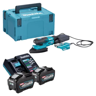 Imagen del producto de Makita BO 006 CGT201 Lijadora delta sin cable 40 V máx. 100 x 150 mm 3,0 mm carrera Sin escobillas + 2x batería recargable 5,0 Ah + cargador + Makpac