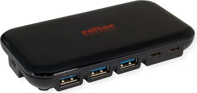 Obrázok produktu pre ROLINE USB 3.2 Gen 2 Hub, 7-cestný (3x typ C + 4x typ A)