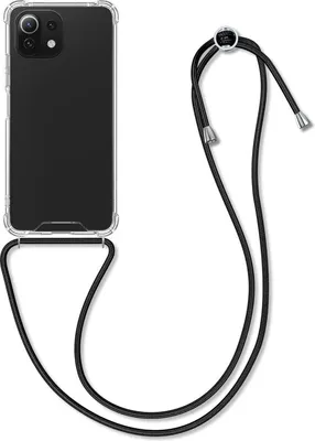 Productafbeelding van CHPN - Telefoonschaal - Telefoonschaal - Geschikt voor Xiaomi - Xiaomi-hoesje - Transparant - Smartphonehoesje - Transparante hoes - Xiaomi 11 Lite - Met koord