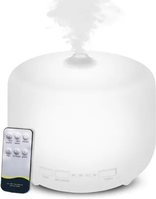 Immagine prodotto di Umidificatore a ultrasuoni per ambienti di grandi dimensioni con telecomando e 8 colori LED