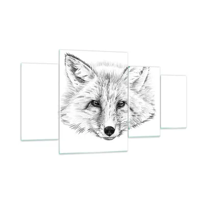 Produktbild von Bilder auf glas - Wolf Kinder Skizze illustriert - 160x90cm - Glasbilder - Wandbilder - Kunstdruck - zum Aufhängen bereit - Wanddekoration aus Glas - Glas Bilder - Wandbild auf Glas - GDL160x90-3212