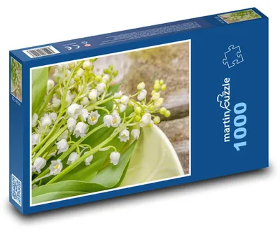 Obrázek produktu pro Puzzle 1000 Konvalinka na dřevěném stole - martinpuzzle