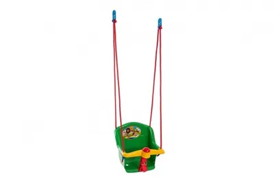 Obrázok produktu pre Teddies Detská hojdačka s pískatkom plastová zelená nosnosť 20kg 35x34x35cm