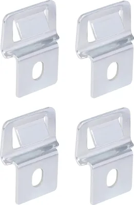 Image de Alberts 678036 Clip pour treillis à double barre, pour la fixation d'objets décoratifs, acier inoxydable, set de 4 pièces