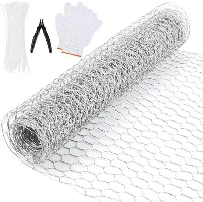 Produktbild von Famanu Feinmaschiges verzinktes Metallgitter für Garten- und Nagetierschutz - 0,4 x 5 Meter