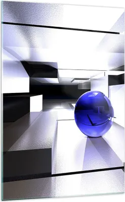 Produktbild von Bilder auf glas - Einteilig - Grafik kugel geometrie - 70x100cm - Glasbilder - Wandbilder - Bilder - zum Aufhängen bereit - Wanddekoration aus Glas - Glas Bilder - Wandbild auf Glas - GPA70x100-2368