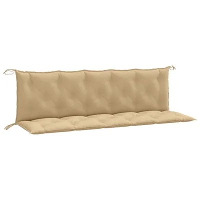 Image de vidaXL Coussins de banc de jardin 2 pcs. Melange Beige 180x50x7 cm Tissu