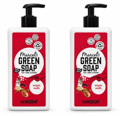 Image de 2 savons pour les mains "Marcel's Green Soap" à l'argan et à l'oud - 500 ml - Pack avantage - 2 pièces