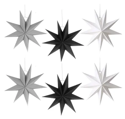 Immagine prodotto di Solidchoice - Stelle di carta natalizie, set da 6 per decorazioni festive