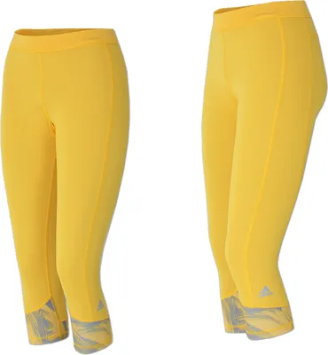 Produktbild von adidas Techfit Capri Tight Print Women Gr.M gelb (BS1255)