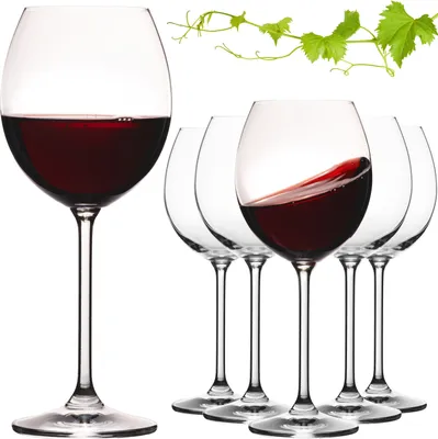 Produktbild von IMPERIAL Burgundergläser 350ml Set 6-Teilig "Venedig" Rotweingläser aus Crystalline Glas Weinglas Spülmaschinenfest