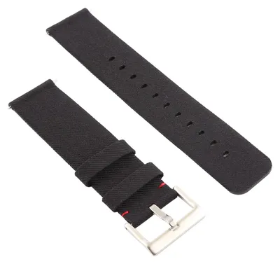 Produktbild von By Qubix Canvas Nylonarmband passend für Fitbit Versa 1 / 2 & Lite - Schwarz