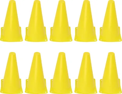 Productafbeelding van 10 stuks Kegels voor voetbaltraining, 23 cm, sporttraining, verkeersbarrière voor basketbal, voetbal, skateboards