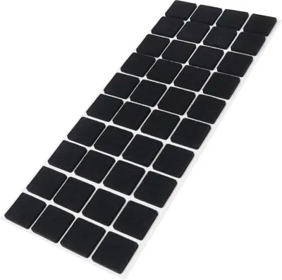 Produktbild von Adsamm® | 40 x selbstklebende Filzgleiter / Schwarz / 25x25 mm / quadratisch / Möbelgleiter aus Filz mit 3.5 mm Stärke