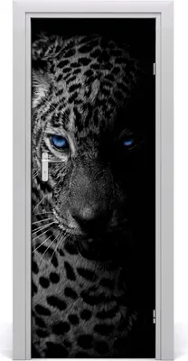 Produktbild von Tulup Türaufkleber 75x205 cm Dekorative Aufkleber Selbstklebend Wasserdichte Tapete Abnehmbar Schlafzimmer Wohnzimmer Wohnkultur - Leopard Wand