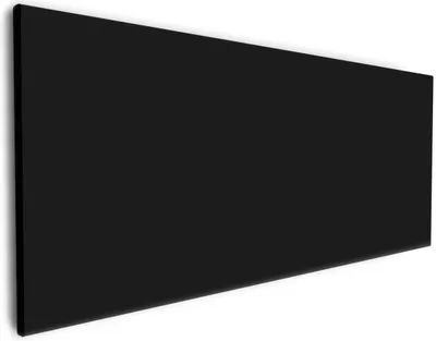 Produktbild von Wallario Premium Leinwandbild Schwarz in Größe 80 x 200 cm