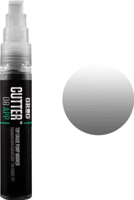 Produktbild von Grog Cutter 08 APP - Farbmarker auf Wasserbasis - Breite Meißelspitze 8mm - Burning Chrome - silber