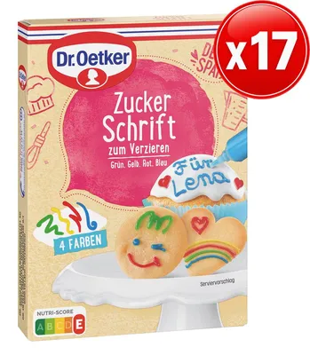 Produktbild von Dr. Oetker Zuckerschrift, 17er Pack (17 x 100g)