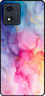 Produktbild von Smartphonica Telefon Fall geeignet für Motorola Moto E13 mit Marmor-Druck - TPU zurück Abdeckung Fall Marmor-Design - Regenbogen