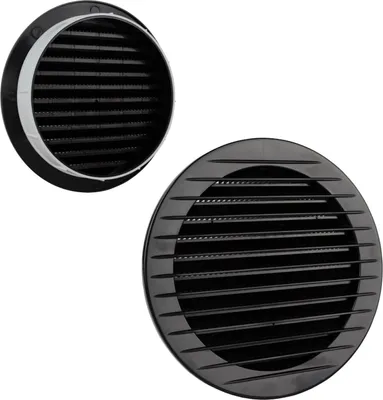 Produktbild von Lüftungsgitter Insektenschutz Kunststoffgitter Abluftgitter Belüftung Gitter schwarz Ø 125 mm