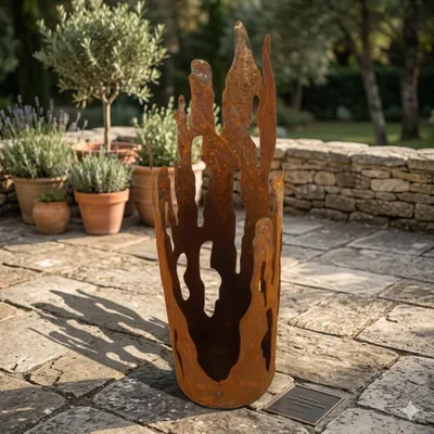 Produktbild von Wunderschönes Windlicht Flamme - Höhe ca. 30 cm