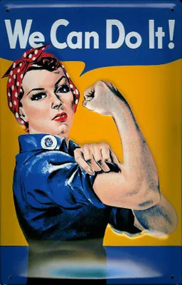 Produktbild von Blechschild Nostalgieschild We can do it! Starke Frau