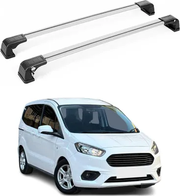 Produktbild von Dachträger Grundtäger für Ford Tourneo Courier 2014-2023 75kg Alu Silber 2tlg