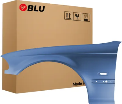 Immagine prodotto di BLU Parafango compatibile con BMW 3 E46 Sedan/Kombi/Berlina/Station Wagon/Touring 372 Sinistra Blau StahlBlau | 1998-2001 | Anteriore | Verniciato | Pronto per il montaggio | Acciaio