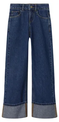 Produktbild von NAME IT Mädchen Girl Leg Nkfrose Wide Jeans 1030-Rm BTS, Dark Blue Denim, 152