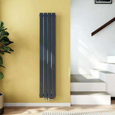 Produktbild von EMKE Heizkörper Flach Designheizkörper Paneelheizkörper Vertikal Einlagig Mittelanschluss 160x30cm 501W Anthrazit ohne Heizstab