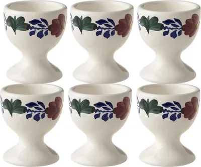 Productafbeelding van Boerenbont Eierdopjes Aardewerk set van 6 stuks