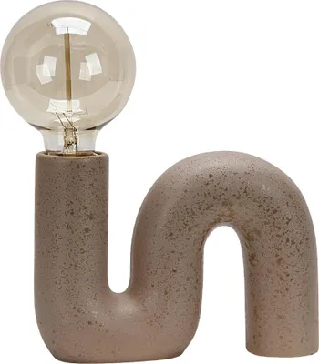 Image de Luxe - Lampe à poser Berlin - Marron - H15xØ6 - Culot E27 - Céramique