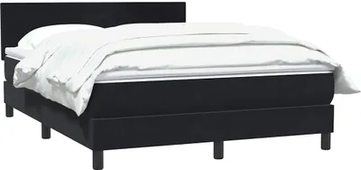 Immagine prodotto di vidaXL Letto a molle con materasso nero 160x210 cm in velluto