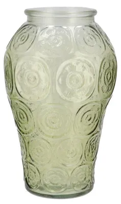 Produktbild von Blumenvase Circle - Blumenstrausvase - Glas - hellgrun - 15 x 25 cm