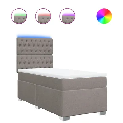 Produktbild von Boxspringbett mit Matratze Taupe 90x190 cm Stoff