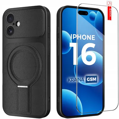 Produktbild von iPhone 16-Hülle mit Magnetring für MagSafe + 9H-Glas