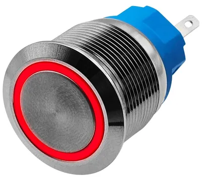 Produktbild von ProRide Metall-Impulsschalter 22 mm 12/24 V mit roter LED für Fahrzeuge