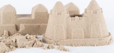 Produktbild von Kinetický piesok - prírodný - 3 kg + formičky + pieskovisko, Adam Toys