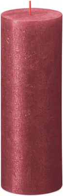 Obrázok produktu pre Bolsius Rustic Shimmer Candle Red 80/68mm