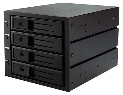 Obrázok produktu pre ICY BOX IB-564SSK 4x3,5" SATA/SAS HDD/SSD -> 3x 5,25" Schacht retail| 56004