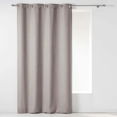 Leinenvorhang Chambray uni mit Ringen 140x260 cm
