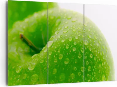 Produktbild von Bild auf Leinwand - Leinwandbild - Apfel Obst Vitamin Gesundheit - 165x110cm - Wand Bild - Wanddeko - Leinwanddruck - Bilder - Kunstdruck - Leinwand bilder - Wandkunst - CE165x110-1335