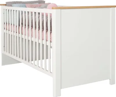 Obrázek produktu pro roba 'Ava' kombinovaná postýlka 70 x1 40 cm, dětská postýlka přestavitelná na juniorskou postel, bílá, Imitace 'Artisan oak'