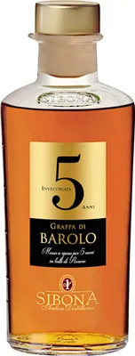 Produktbild von Sibona Grappa di Barolo 5 Years 500ml + Box 44% Vol.