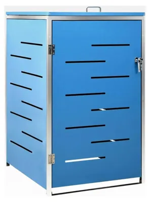 Produktbild von Mülltonnenabdeckung für den Außenbereich, Aufbewahrung für Mülleimer, 69 x 77,5 x 112,5 cm aus Edelstahl