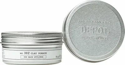 Productafbeelding van DEPOT The Male Tools & Co. No. 302 Clay Pomade, Haarcrème, 75 ml, Geschikt voor alle haartypes en kapsels, pot, 1 stuk
