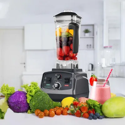 Produktbild von BioloMix 2200W Hochleistungsmixer Standmixer 2L Glas Timer