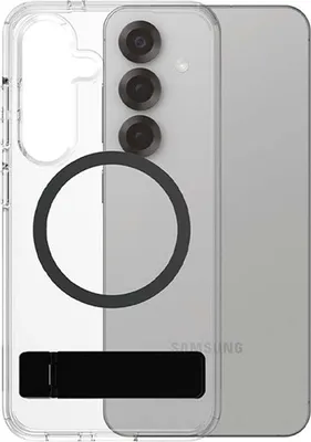 Produktbild von PanzerGlass CARE™ by ® Kickstand Case Transparent m. Qi Samsung Galaxy S25, Cover, Samsung, Samsung - Galaxy S25, Transparent