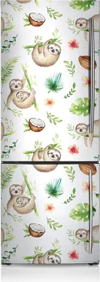 Produktbild von Kühlschrank Aufkleber Kühlschrankmagnete Dekoration Kühlschrankfolie 70x190 cm - Slöcher.