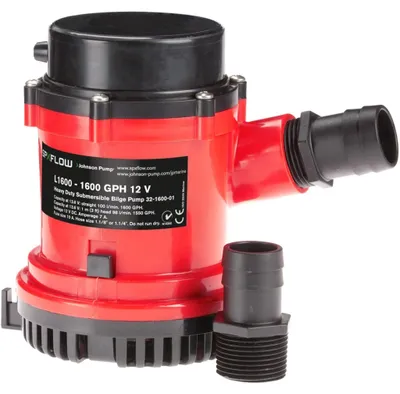Zdjęcie produktu dla JOHNSON Wysokowydajna pompa zęzowa L 1600 – 24 V, napięcie: 12 V